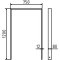 Lean-on hoop of flat bar steel | 80 x 12 mm | without cross bar | total width: 750 mm | hot-dip galvanized